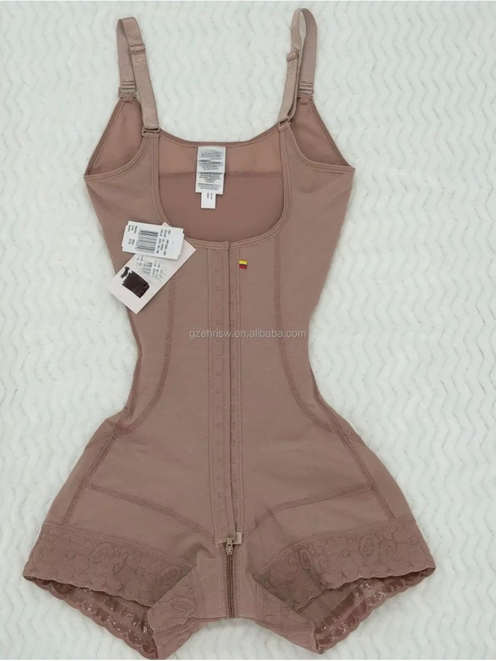 Columbia Full-Body Shapewear Bodysuit with Lace Trim